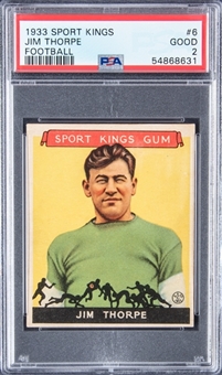 1933 Goudey Sport Kings Football #6 Jim Thorpe – PSA GD 2